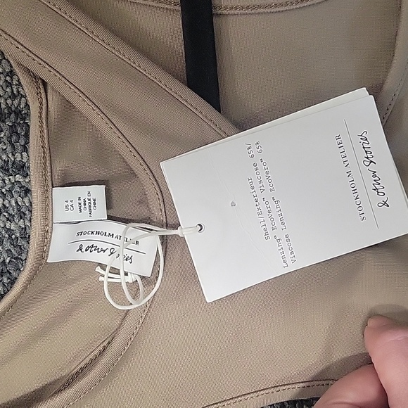 And Other Stories-Cut Out Bodycon Midi Dress-Size 4 - Picture 6 of 16